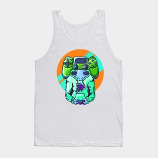 Gamer Head Green Tank Top